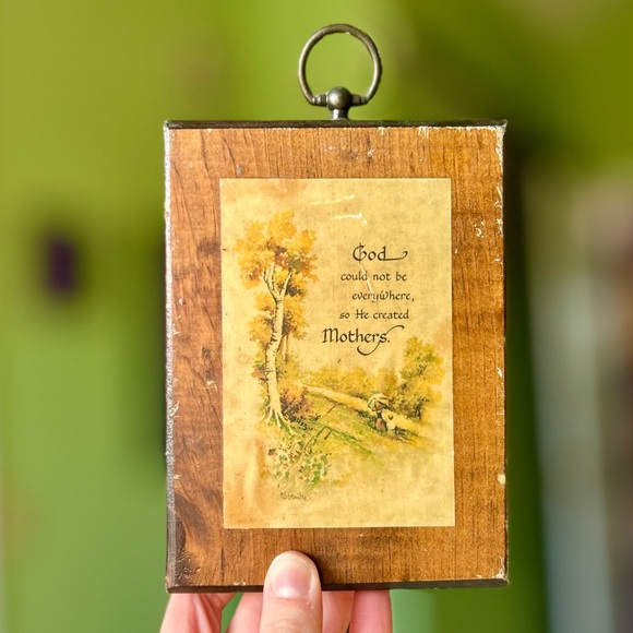 Other - VTG Wooden God & Mothers Rustic Cottagecore Farmhouse Wall Hanging Art